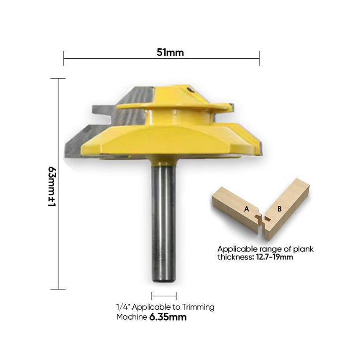 Lisslune | Router Bit 45-Degree Glue Joint Lock Miter
