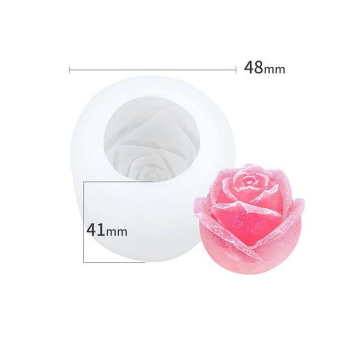 Lisslune | 3D Silicone Rose Mold Ice Cube Tray