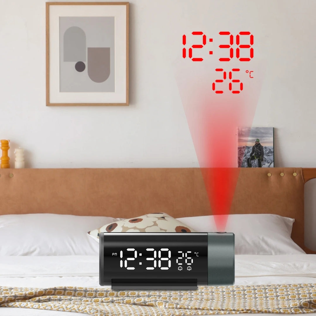 Lisslune | LED Digital Projector Clock with Thermometer