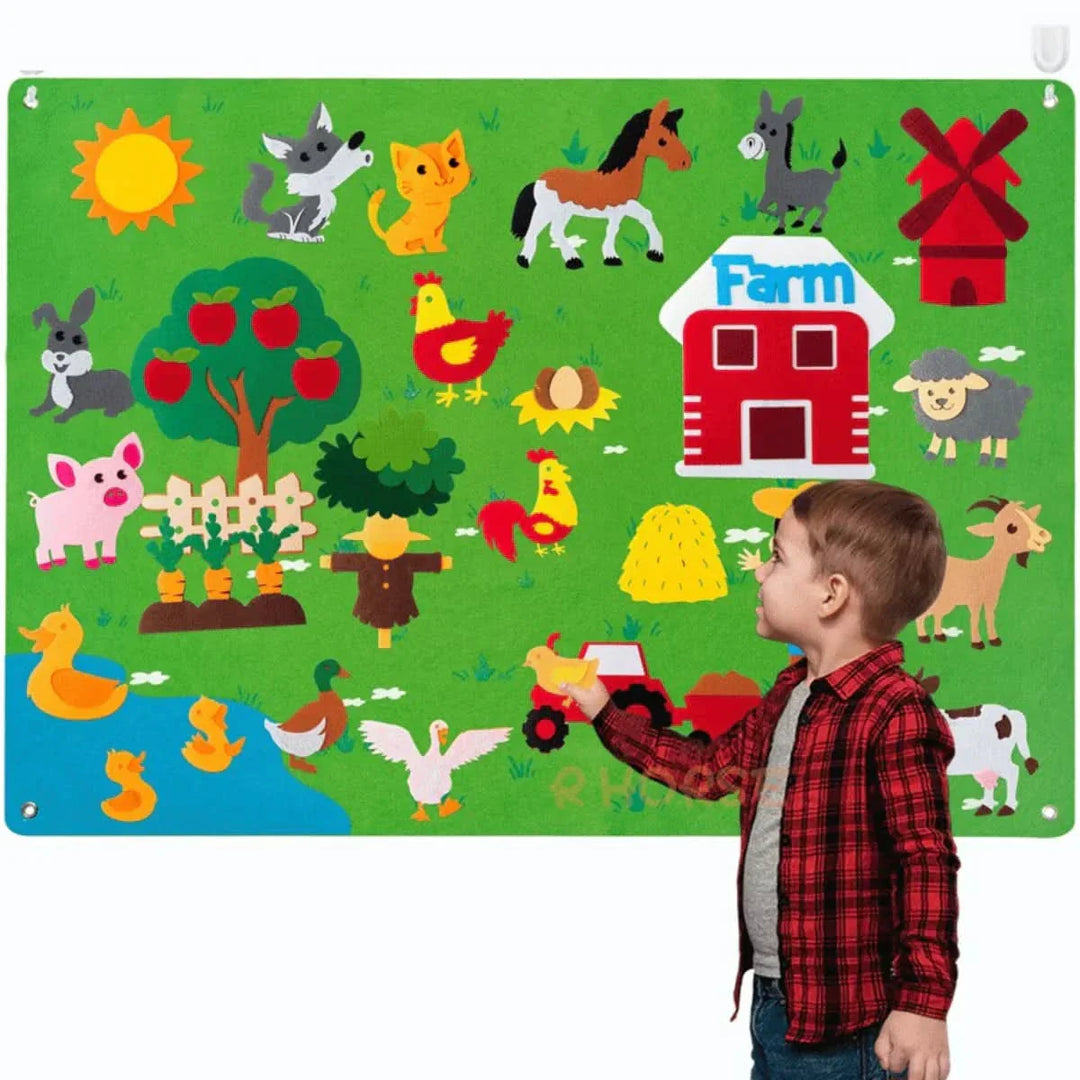 Lisslune | ANIMAL FELT BOARD – Felt board for creative & screen-free learning from 3 years old