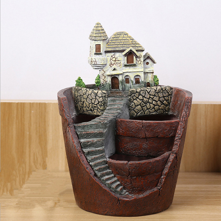 Lisslune | Succulent decorative flower pot for mini garden – Bonsai planting pot for micro landscape and garden
