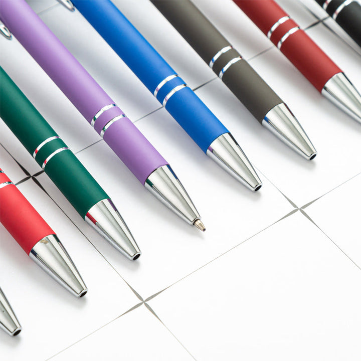 Lisslune | Metal Print Aluminum Ballpoint Pen, 8 Pieces