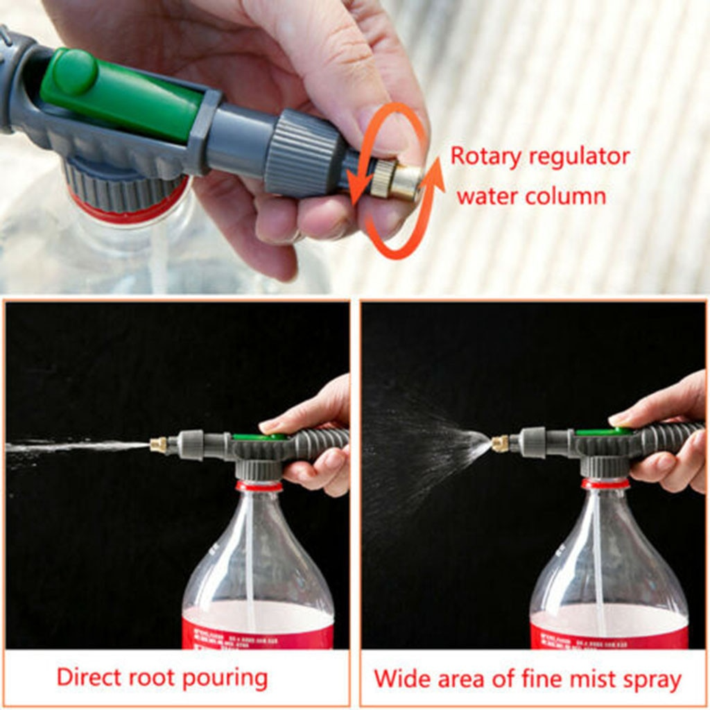Lisslune | Universal Bottle Garden Sprayer with High Pressure Nozzle – For Plant Watering and Cleaning