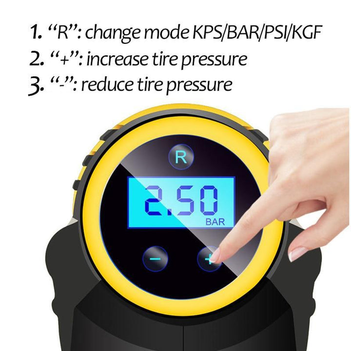 Lisslune | 120W Car Air Compressor Handheld USB Rechargeable Electric Inflator Pump