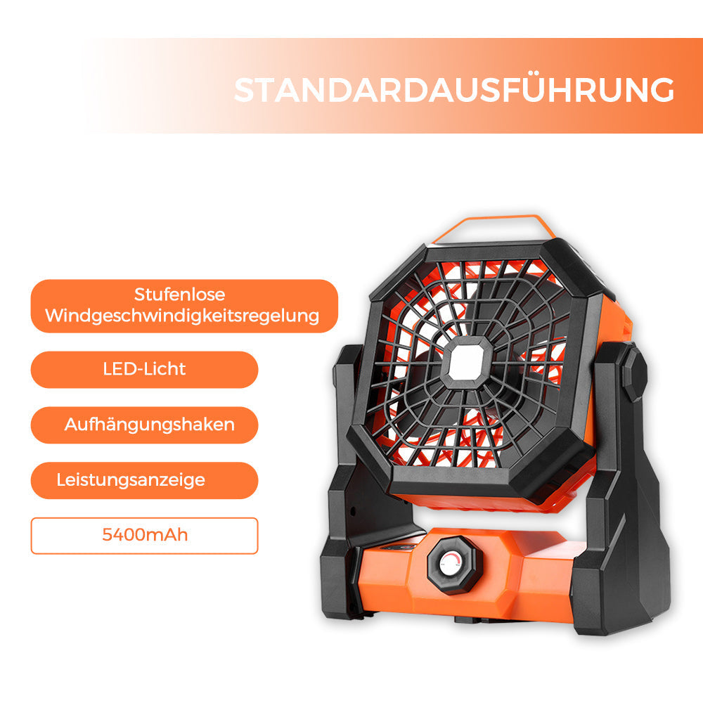 Lisslune | Portable fan for outdoor use with LED light