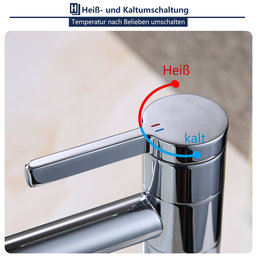 Lisslune | Double 360° swivel High sink mixer Chrome faucet Bathroom for sink in bathroom fittings