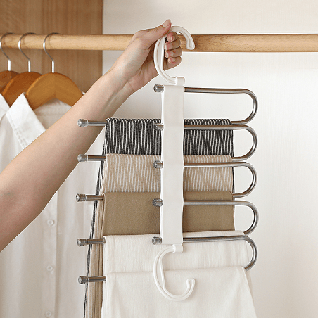 Lisslune | Space-saving multipurpose trouser hanger clothes hanger