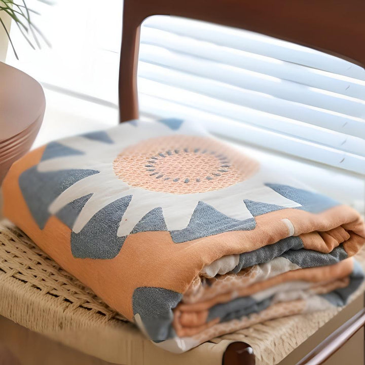 Lisslune | Windmill Flower Patterns Cotton Blanket