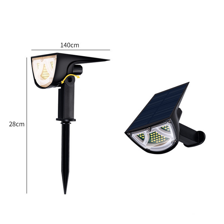 Lisslune | Solar LED Spotlight – Outdoor lighting with solar panel for garden and pathways