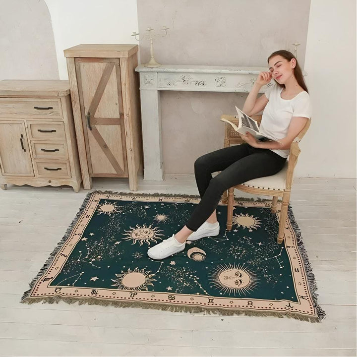 Lisslune | Sun Moon Stars Celestial Blanket