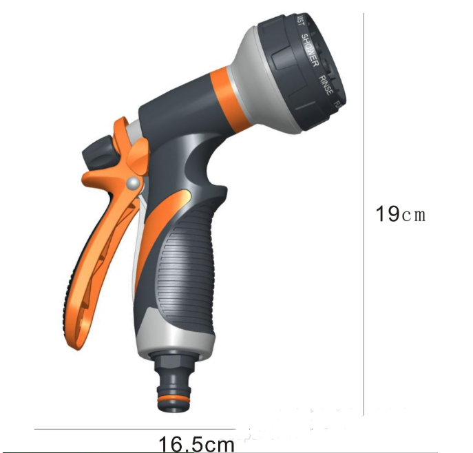 Lisslune | Multi-functional garden spray nozzle with 9 spray patterns – Ergonomic spray nozzle for garden irrigation