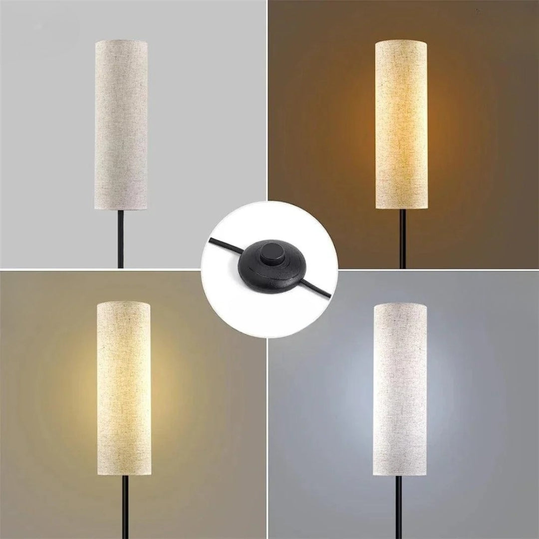 Lisslune | LumiCyl – Modern floor lamp with cylindrical fabric shade