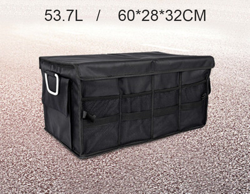 Lisslune | Multifunctional Foldable Car Trunk Storage Box, with 50L Large Capacity, Detachable Partition and Scratch-resistant and Easy-to-clean Design