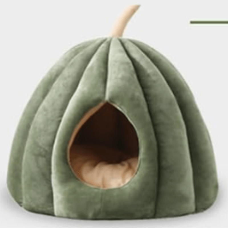 Lisslune | CozyNest Pumpkin Cat Bed – Warm, Washable & Comfortable Cat Hideaway