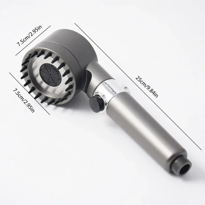 Lisslune | AquaBoost Adjustable High-Pressure Shower Head with Water Filter and 3 Spray Settings
