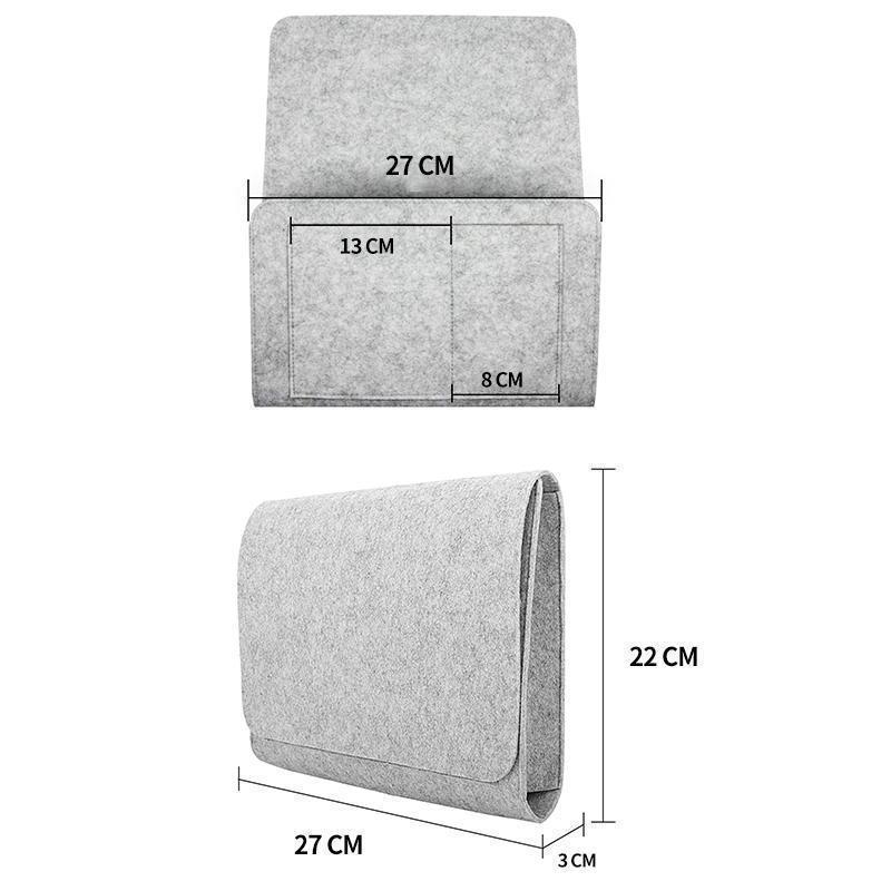 Lisslune | Felt bed hanger storage bag for bed/sofa/table
