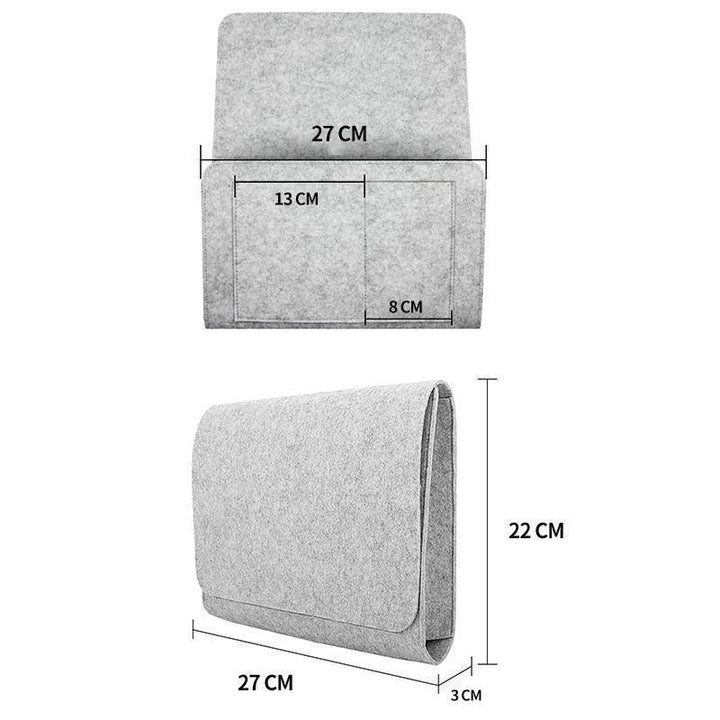 Lisslune | Felt bed hanger storage bag for bed/sofa/table