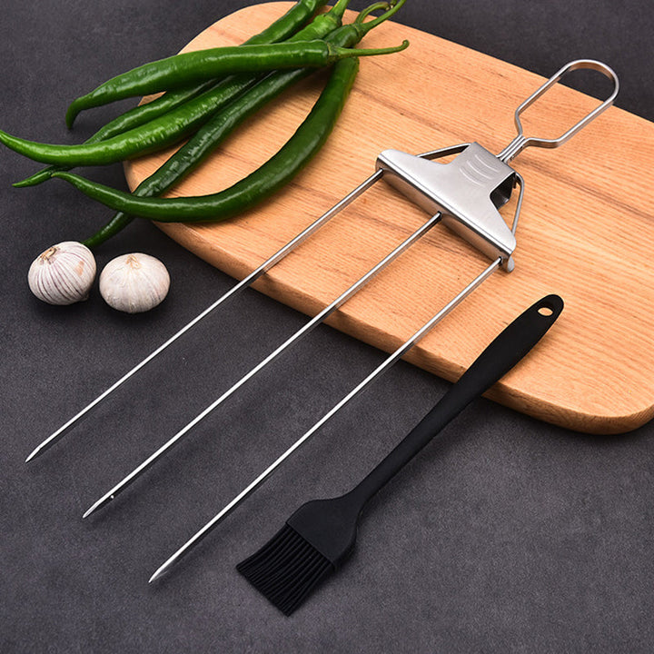 Lisslune | Semi-automatic grill fork made of stainless steel