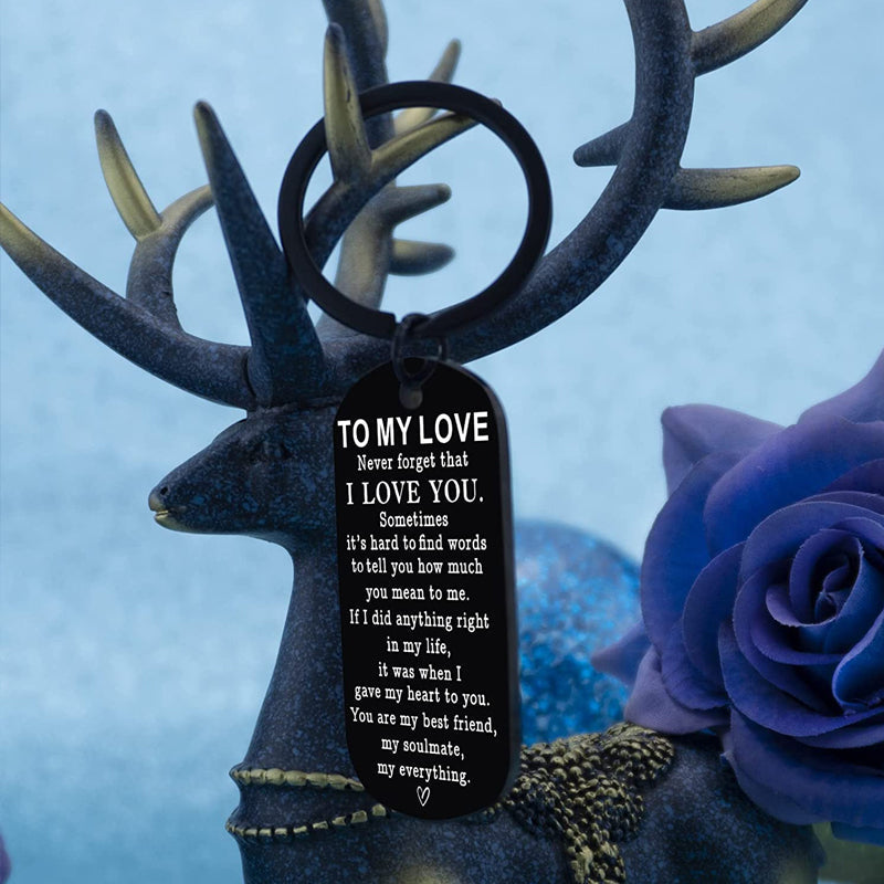 Lisslune | TO MY LOVE - Motivational keychain made of stainless steel