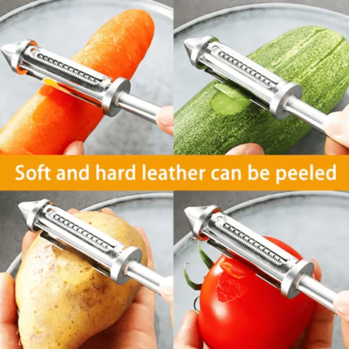 Lisslune | 3-in-1 stainless steel vegetable peeler
