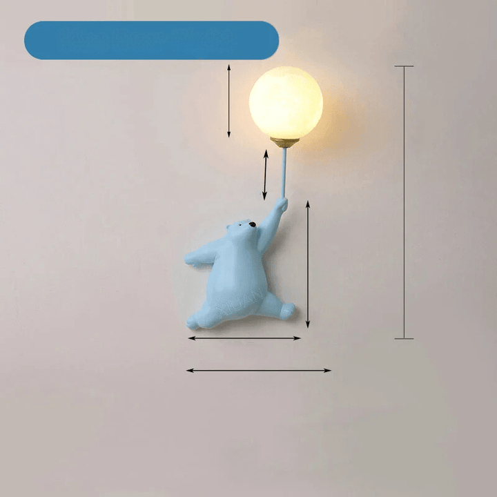 Lisslune | FairyGlow – Cartoon Wall Light for Kids | Magical Night Light with 3D Moon Design