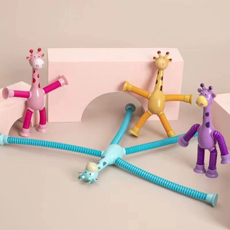 Lisslune | Telescopic Suction Cup Giraffe Toy