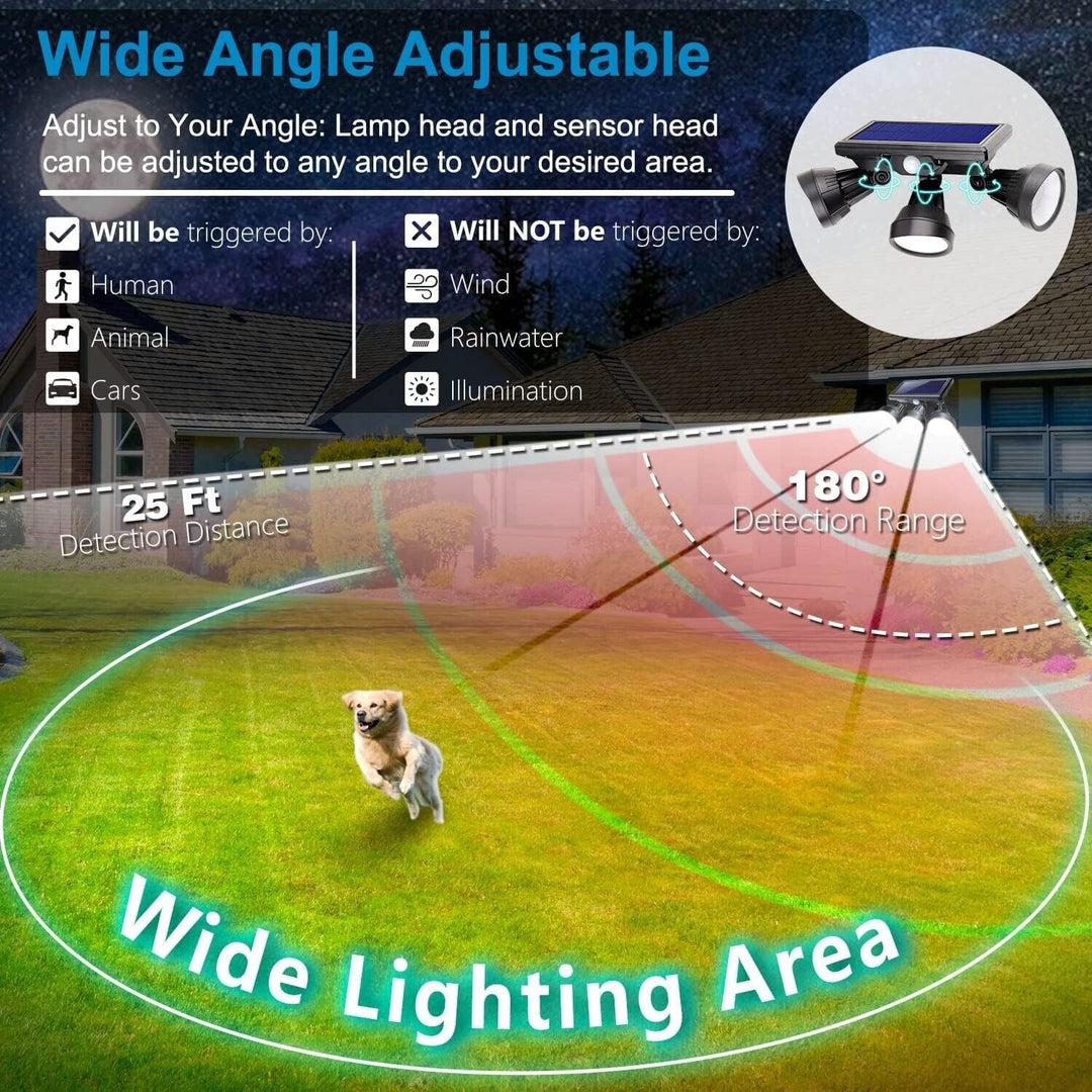 Lisslune | Solar Outdoor Security Floodlight with Motion Sensor