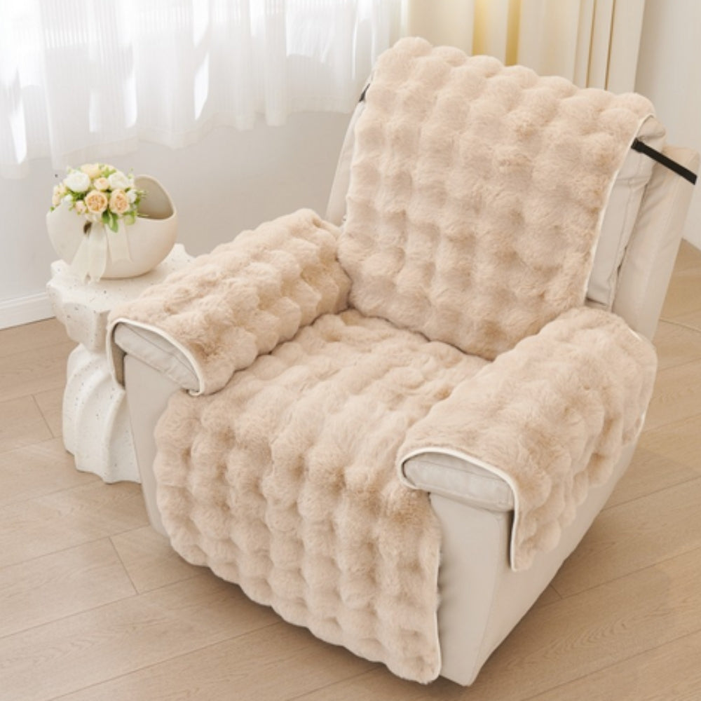 Lisslune | Synthetic Fur Recliner Sofa Cover