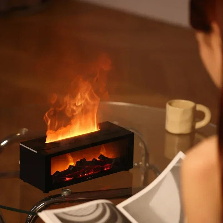Lisslune | Remote Control Colorful Flame Fireplace Aroma Diffuser