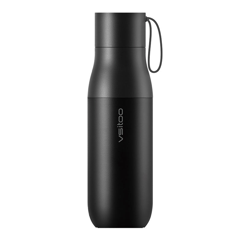 Lisslune | 450ml Smart Water Bottle, with 24-hour Insulation, Temperature Display, Water Quality Detection and Magnetic Charging, for Home, Office, Sports & Travel
