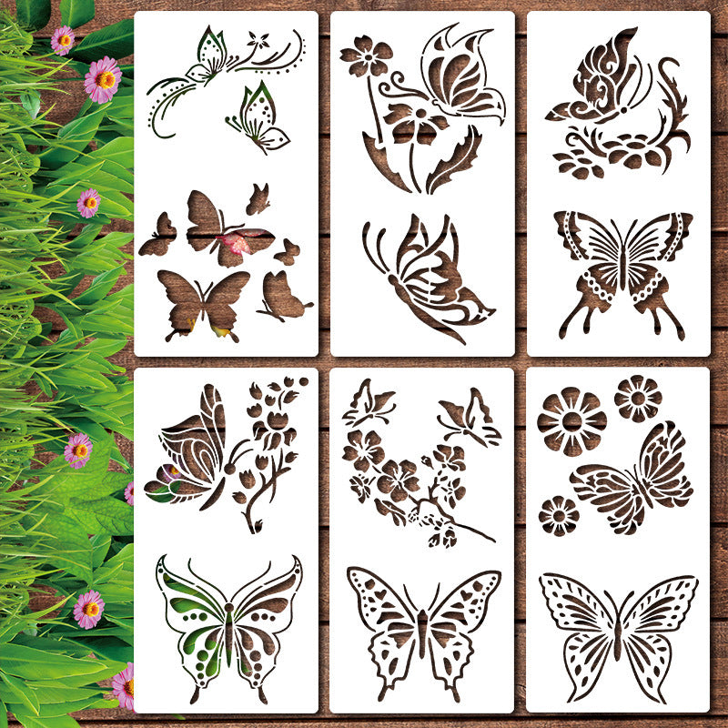 Lisslune | Large Flower Stencils for Garden Fence