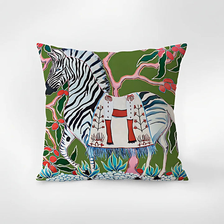 Lisslune | Zebra Tapestry Tassel Cushion Cover