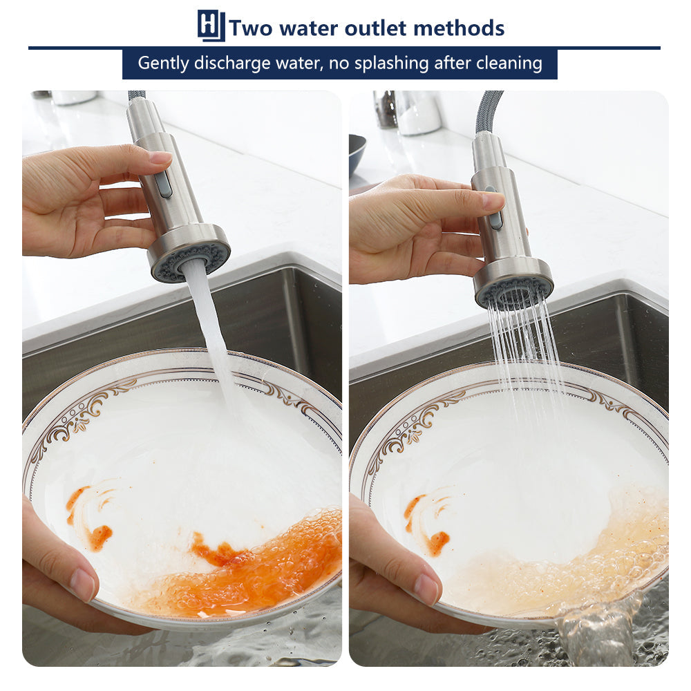 Lisslune | Replacement Kitchen Faucet Spray Head 2 Spray Types Sink Plastic Dish Spray