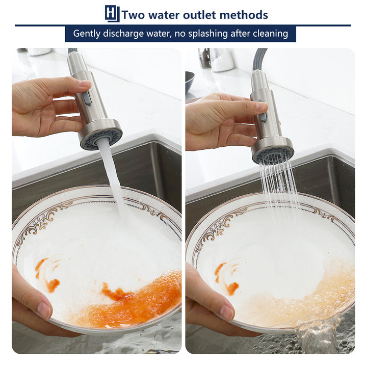Lisslune | Replacement Kitchen Faucet Spray Head 2 Spray Types Sink Plastic Dish Spray