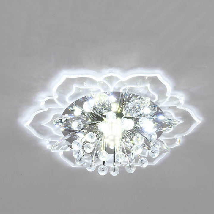 Lisslune | GlowPetal LED Crystal Ceiling Light | Flower Shaped | Modern Design | Energy Saving | Decorative Lighting