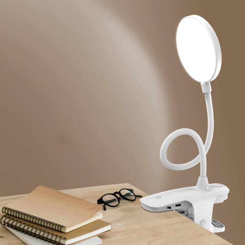 Lisslune | Simple LED Clip Desk Lamp Rechargeable Eye Protection Night Light