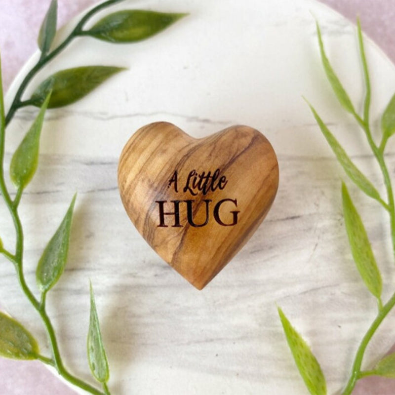 Lisslune | Small Pocket Hug Wooden Heart Token