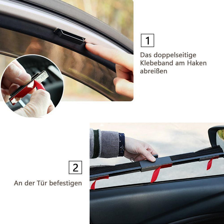 Lisslune | Car Window Sunshade Curtain, 3M Adhesive, black