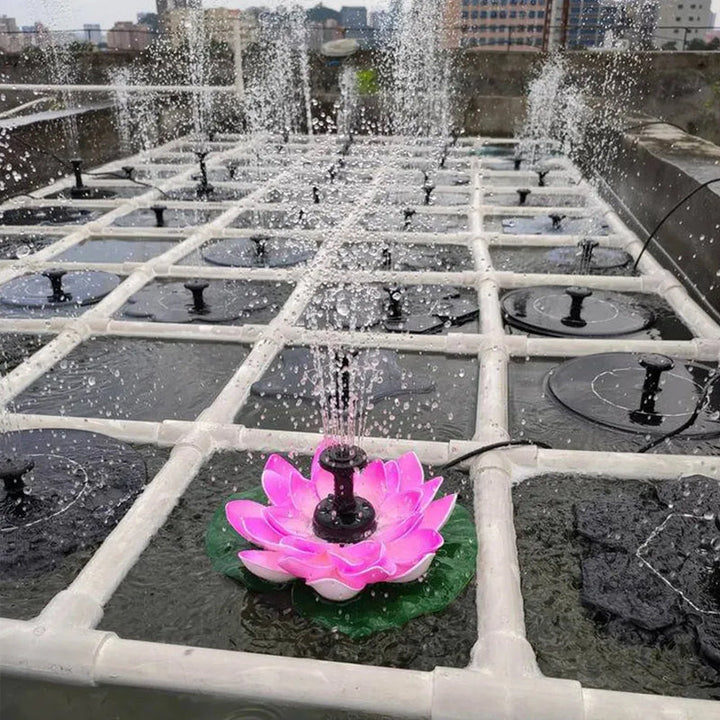 Lisslune | Lotus-shaped solar fountain pond decoration