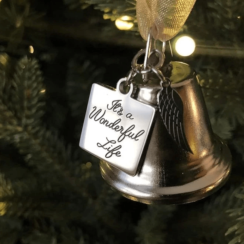 Lisslune | 🎄Christmas Tree Memorial Ornaments Angel Wings Bell Hangings Hanging Decoration