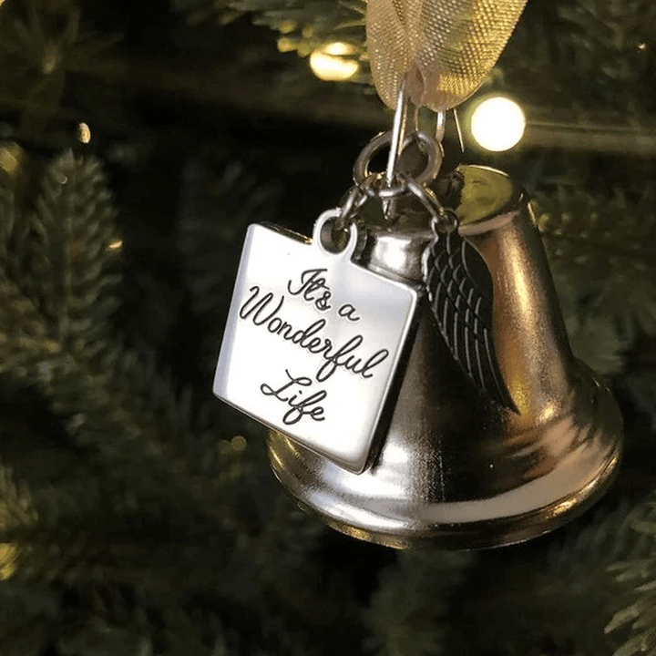 Lisslune | 🎄Christmas Tree Memorial Ornaments Angel Wings Bell Hangings Hanging Decoration