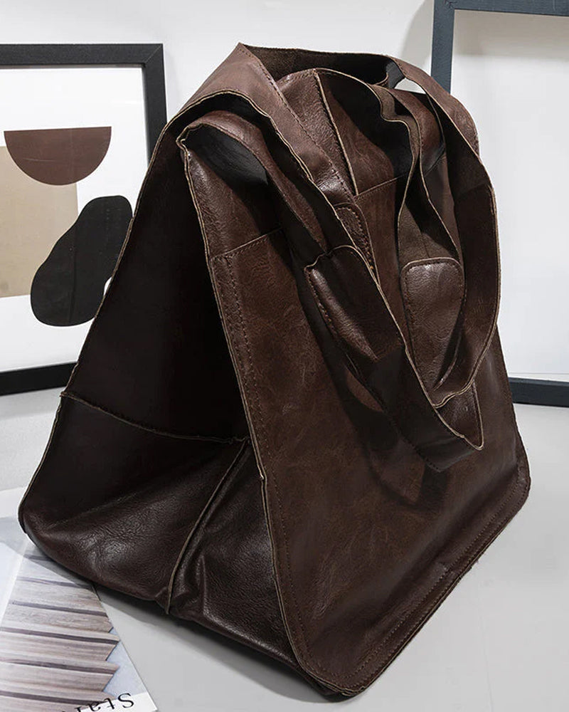 Lisslune | Chic & Sustainable Leather Bag with Large Capacity - Elegant, Versatile Women's Handbag
