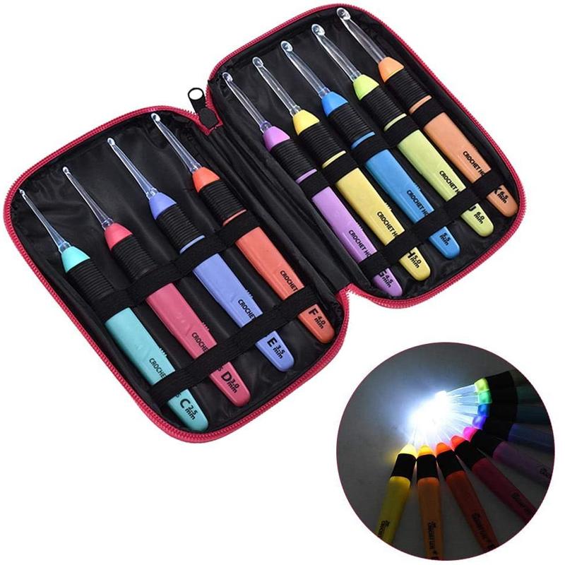 Lisslune | LED Light Crochet Hooks (9 Pieces)