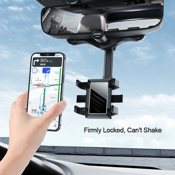 Lisslune | Multifunctional 360° Car Rearview Mirror Phone Holder
