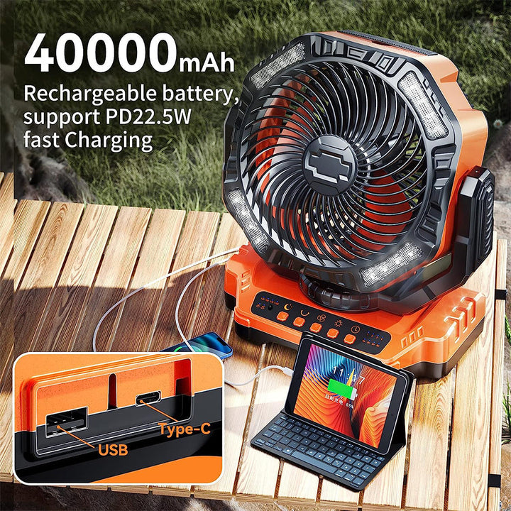 Lisslune | Camping LED Fan with Light