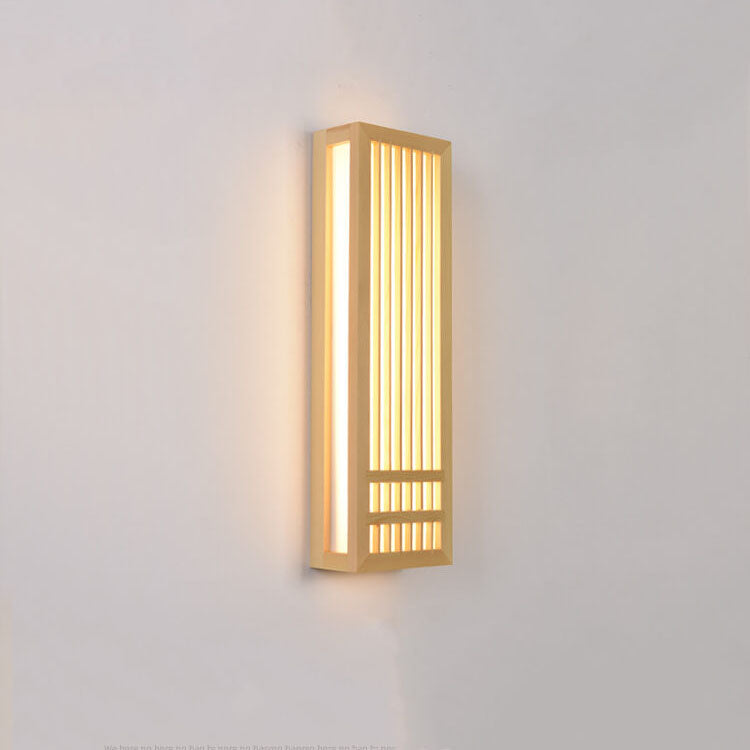 Lisslune | ShizuLight | Japanese Wooden LED Wall Lamp – Minimalist Zen-Inspired Lighting