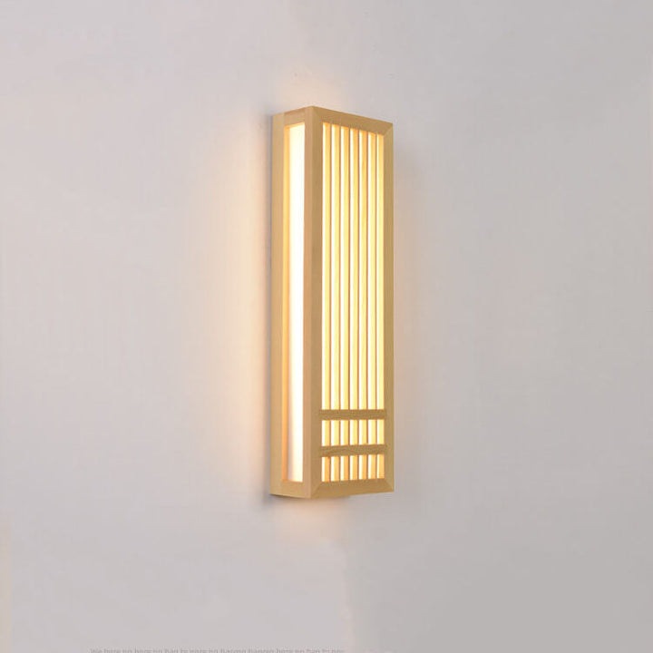Lisslune | ShizuLight | Japanese Wooden LED Wall Lamp – Minimalist Zen-Inspired Lighting