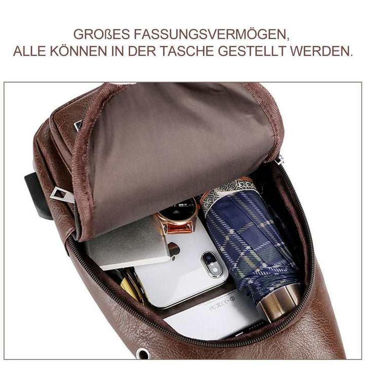 Lisslune | Shoulder bag Crossbody bag for men with USB charging port