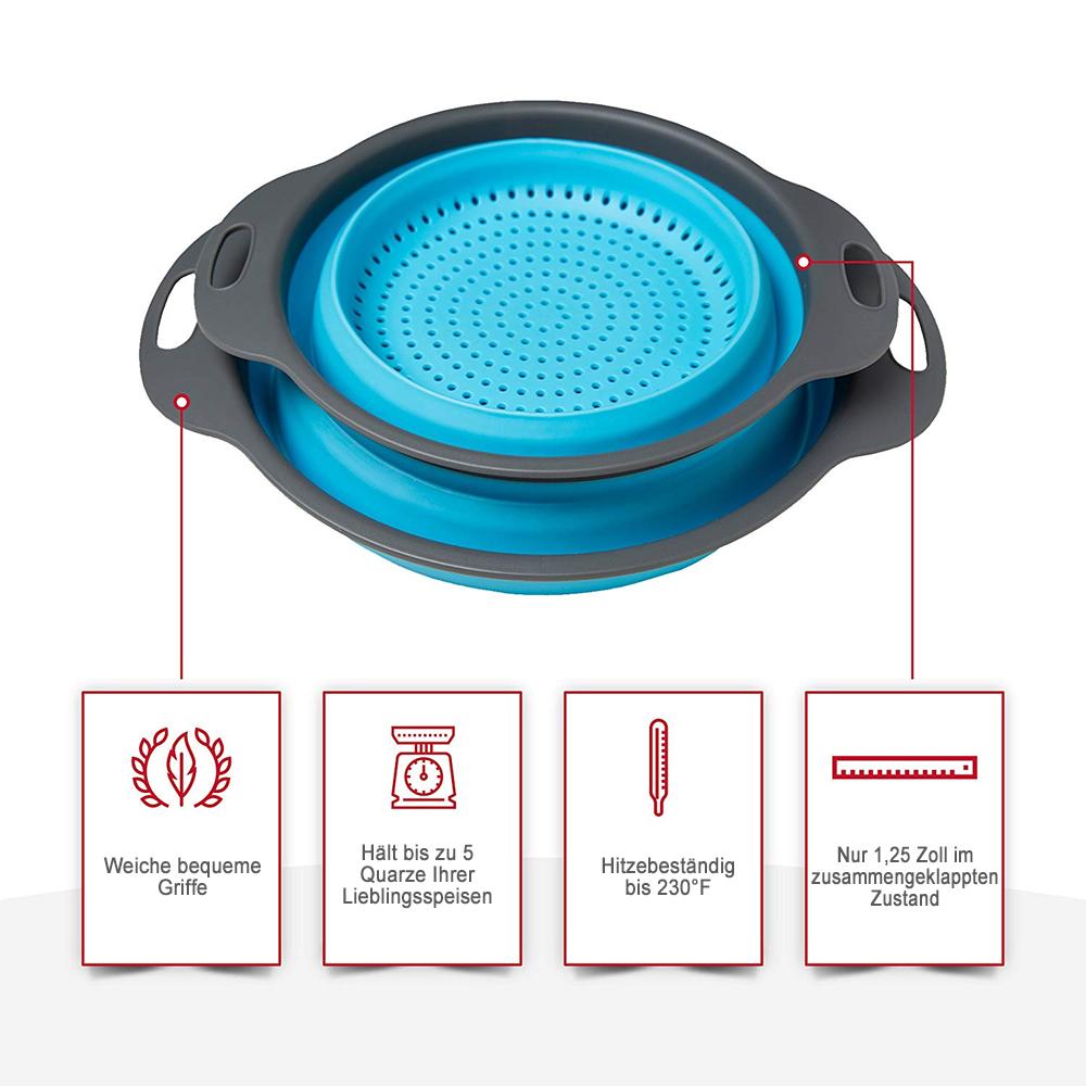 Lisslune | Silicone Foldable Drain Basket/Laundry Basket