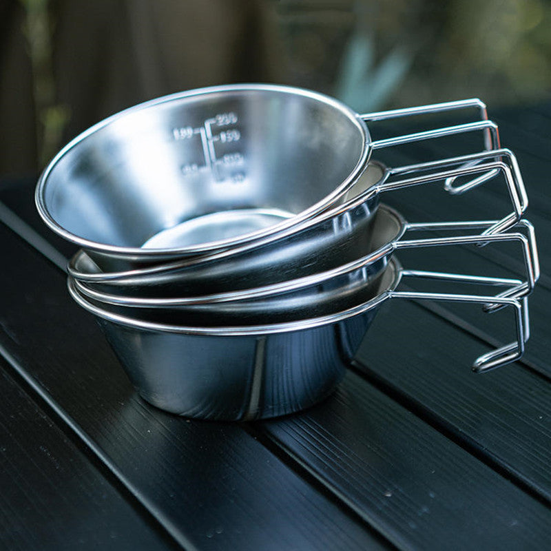 Lisslune | Stainless Steel Outdoor Folding Snow Bowl (Set of 4)